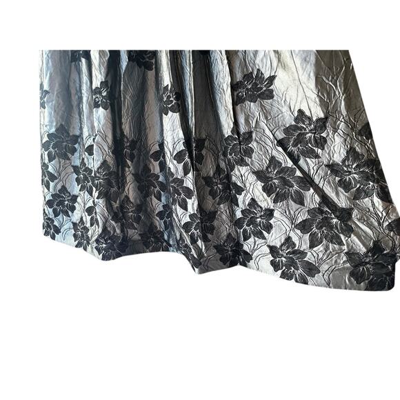 PATRA Velvet Maxi Dress Size 14 Black Floral Whimsygoth Y2K Stretch Made In USA - Picture 7 of 15